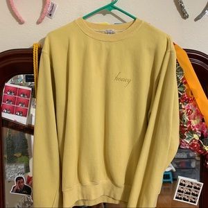 erica honey embroidery oversized sweatshirt